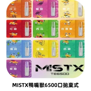 MISTX TE鴨嘴獸6500 Puffs抛棄式一次性抛棄式電子煙